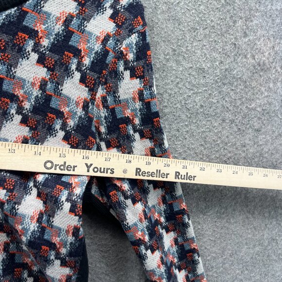 Rag & Bone Sweater Women Medium Multicolor Houndstooth Knit Crew Neck Wool - Picture 3 of 11